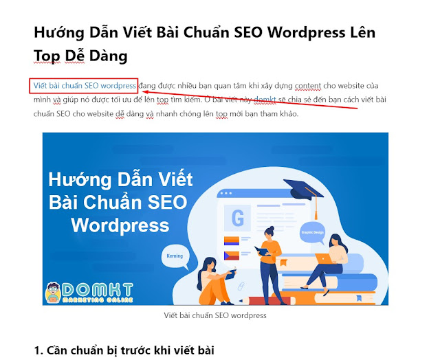 Đưa từ khóa vào đầu bài